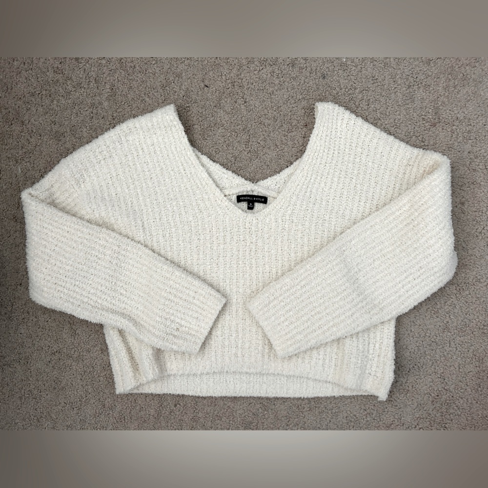 Pacsun Kendall & Kylie Knit off the shoulder cropped sweater